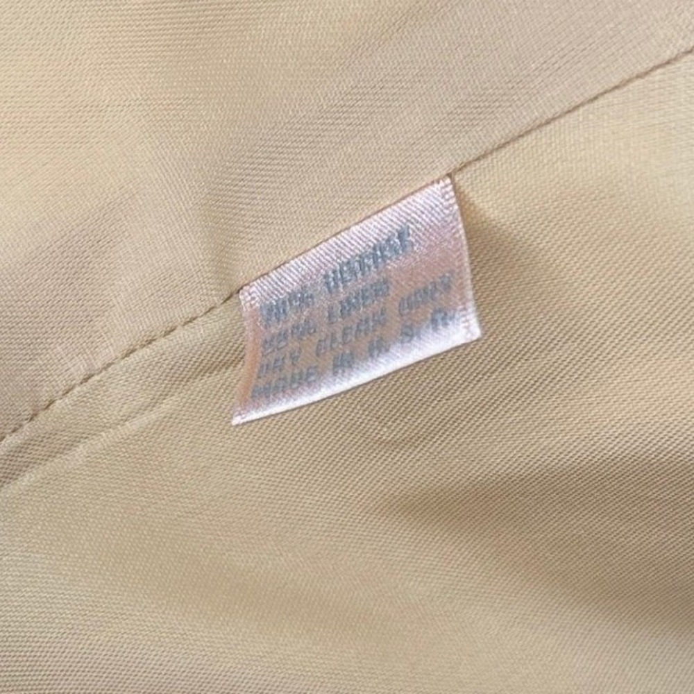 Kathryn Dianos Vintage Linen Blend Cutout Longline Blazer Cream Women's 6 USA - Picture 5 of 6